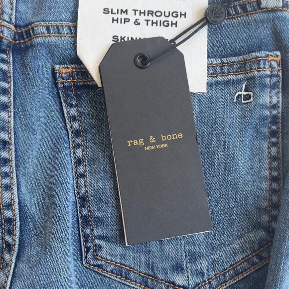 RAG & BONE CATE MID RISE ANKLE SKINNY JEANS IN PISMO NWT WOMEN'S SIZE 24 - Picture 12 of 16
